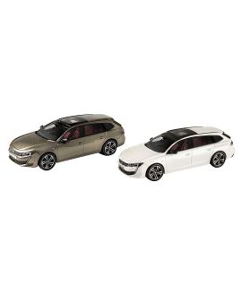 Miniature Voiture Peugeot 508 SW Rouge, Modèle Auto Horloge, échelle 20x30 Cm (neuf)