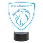 PEUGEOT BRAND LOGO 3D LED LAMP