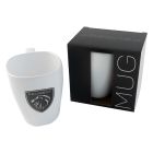 MUG WITH GLOSSY FINISH AND BRAND LOGO WHITE 