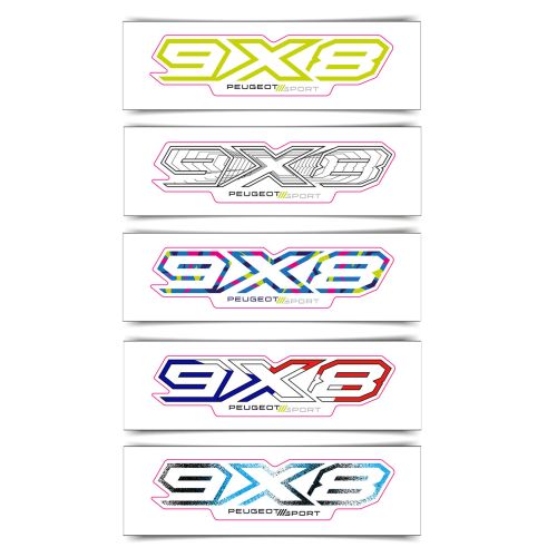 PEUGEOT SPORT SET OF 5 STICKERS 9X8 
