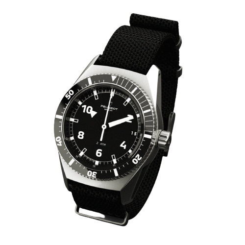 NUMBERED DIVING WATCH PEUGEOT WITH 2 INTERCHANGEABLE STRAPS
