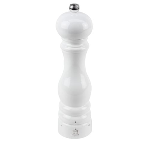 PARIS PEUGEOT SAVEURS WHITE LACQUERED PEPPER MILL 22 CM