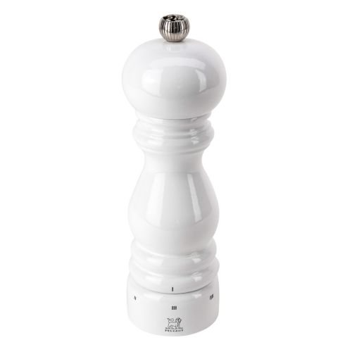 PARIS PEUGEOT SAVEURS WHITE LACQUERED SALT MILL 18 CM