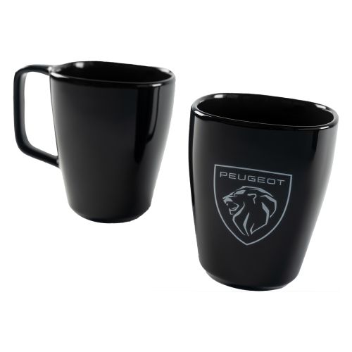 MUG GLOSSY FINISH WITH BRAND LOGO BLACK 