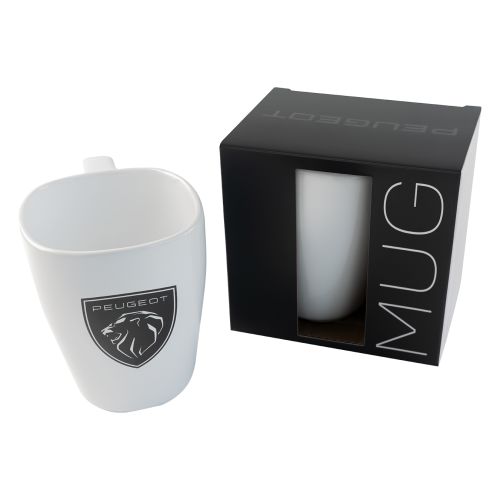 MUG WITH GLOSSY FINISH AND BRAND LOGO WHITE