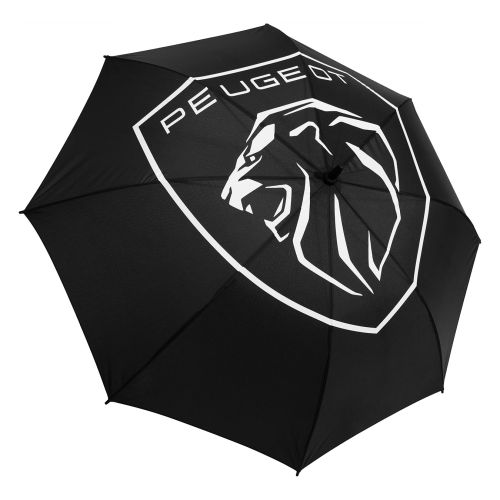 PEUGEOT BRAND LOGO STRAIGHT UMBRELLA BLACK