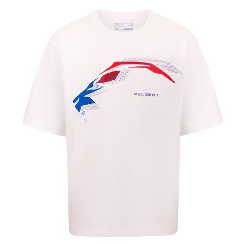 PEUGEOT VERSION FRANCE OVERSIZE WHITE UNISEX T-SHIRT