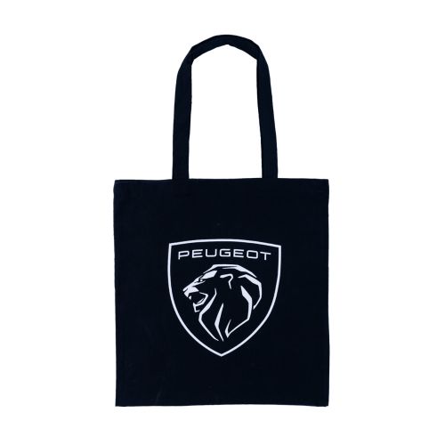 BLACK PEUGEOT LOGO TOTE BAG