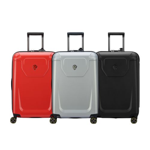 PEUGEOT ZIP EXPANDABLE CHECKED SUITCASE 66CM